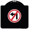 Signmission No Left Turn Graphic Only Heavy-Gauge Aluminum Architectural Sign, 18" x 18", BW-1818-23844 A-DES-BW-1818-23844 - alternate 1